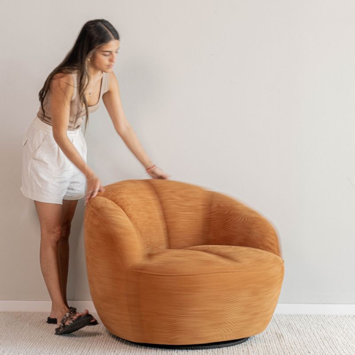 Sofá Felicce 1 cuerpo / Terracota 