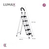 Escalera Tijera 5 Escalones De plastico Negro/Blanco