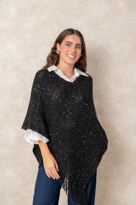 PONCHO HONOR Negro