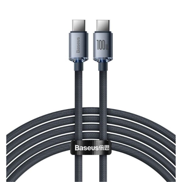 Cable Baseus USB-C / USB-C 2M 100W Crystal CAJY000701 Cable Baseus USB-C / USB-C 2M 100W Crystal CAJY000701