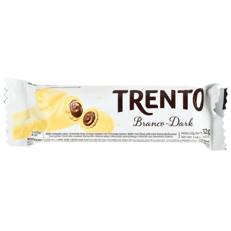 Barquillo Trento Rell x 16 Blanco Relleno de Chocolate Semi Amargo