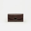 Billetera The Circle en cuero liso Chocolate