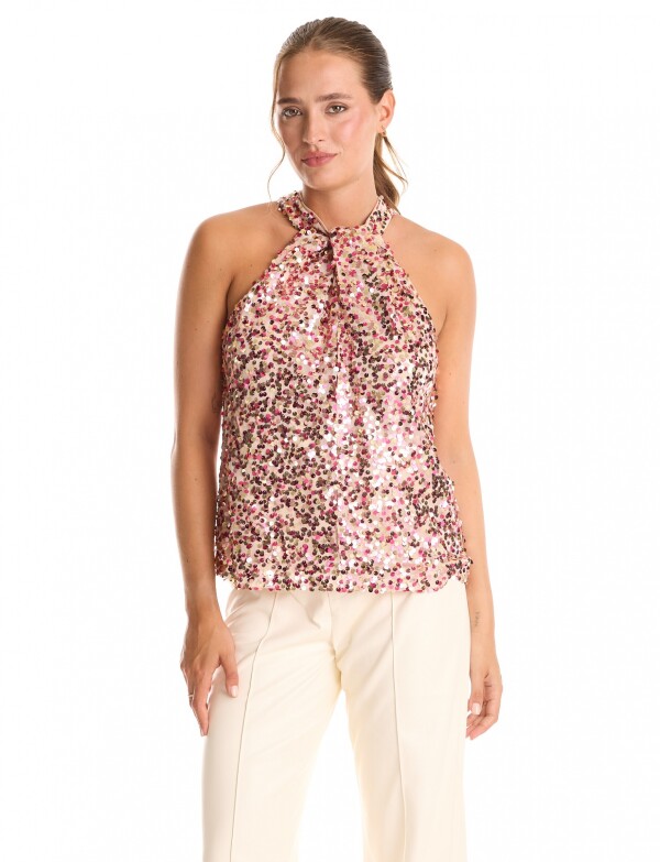 Blusa Lentejuelas MULTI/ROSA