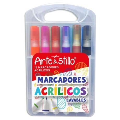 MARCADOR ACRILICO LAVABLE ARTE Y ESTILLLO X 12 UNIDADES 001