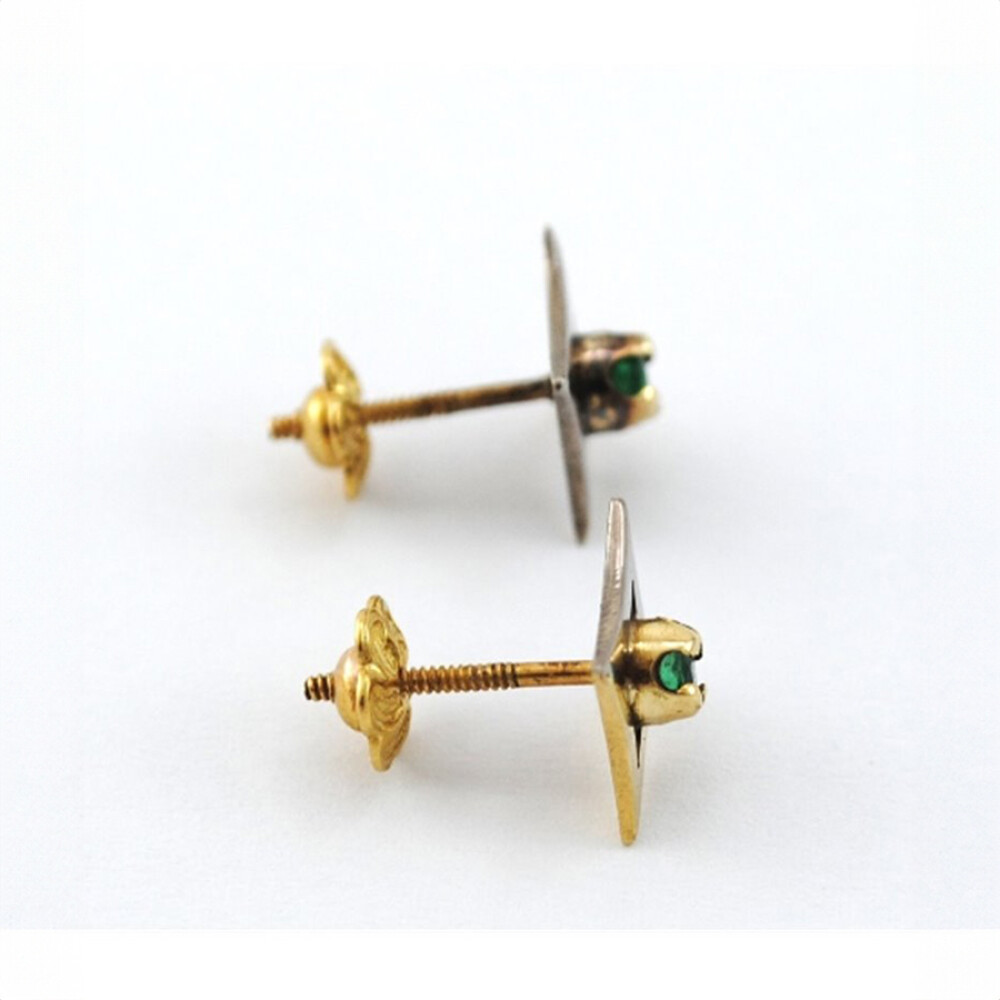 Caravanas Oro 18K Y Esmeraldas Caravanas Oro 18K Y Esmeraldas