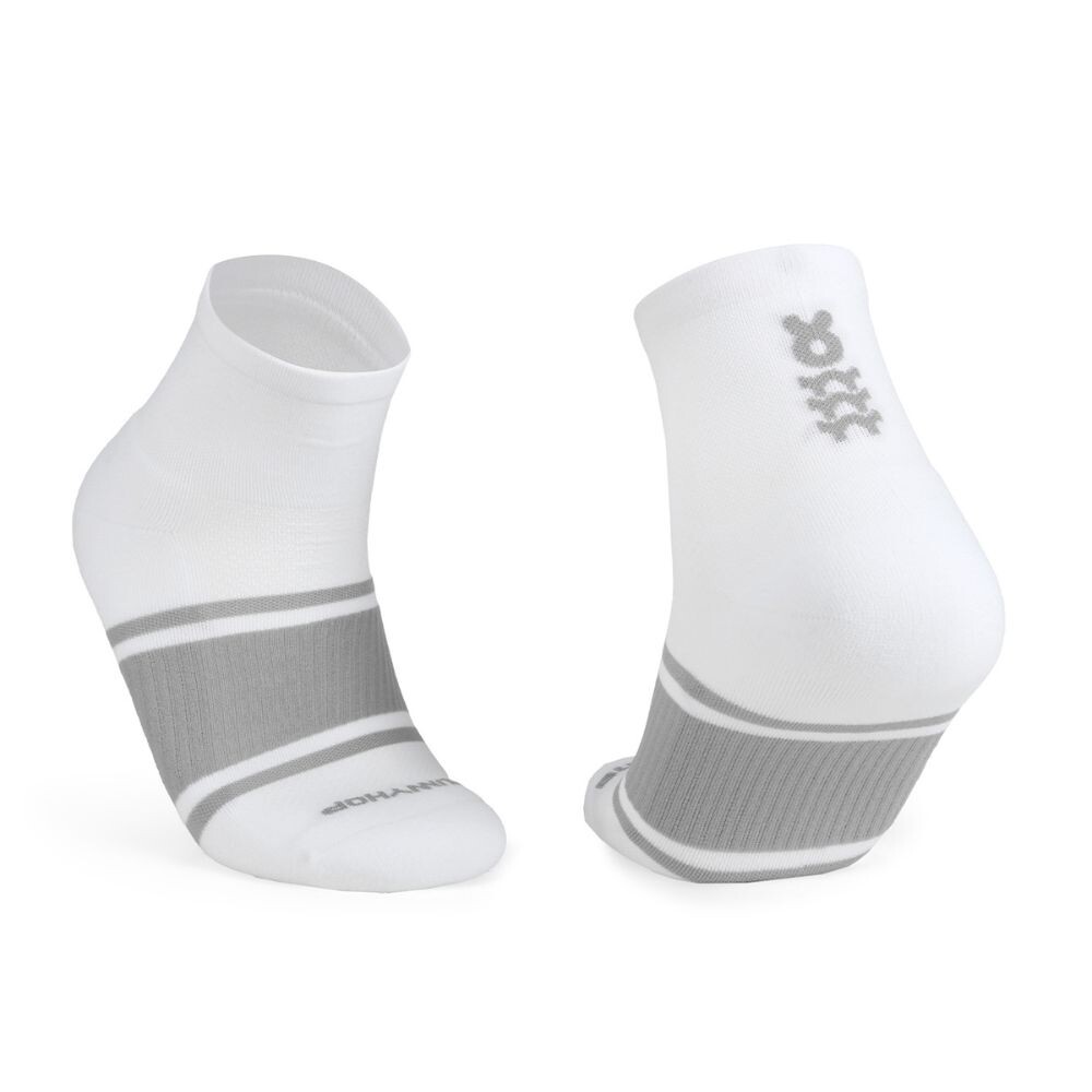 Medias Running Tobillera Unisex Blanco