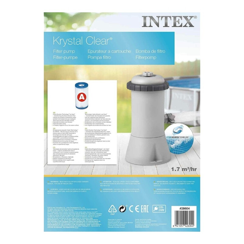 Bomba de Filtro Intex 2006 L/h Bomba de Filtro Intex 2006 L/h