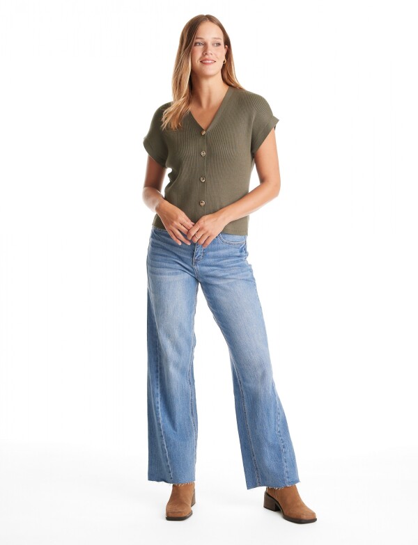 Cardigan Escote En V OLIVA