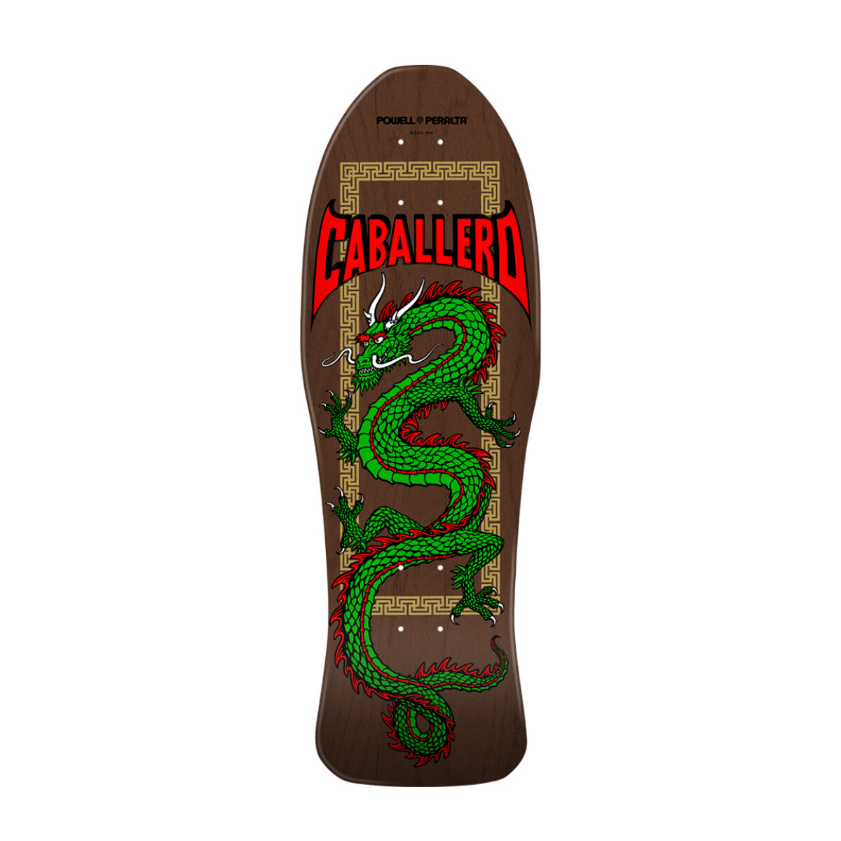 Powell Peralta Steve Caballero Chinese Dragon Reissue - Brown Stain - 10 x 30 (Lija Incluida) 
