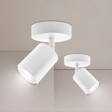 Spot Orientable Para Adosar En Techo / Pared Gu10 Bco/ng Blanco
