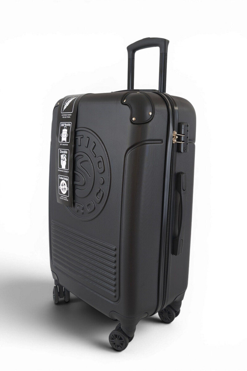 Set de 3 valijas ABS (fibra) de 20", 24" y 28" Negro