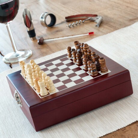 SET ACCESORIOS VINO ACERO-INOXIDABLE-Y-MADERA MARRON V0100602