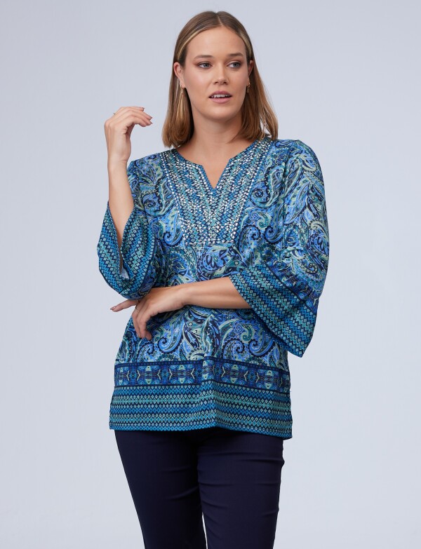 Blusa Bulgaros MULTI/VERDE
