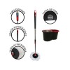 Mopa trapeadora con balde centrifugado 360 grados negro Mopa Trapeadora Con Balde Centrifugado 360 Grados Negro