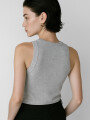 Musculosa Biltom Gris Melange Oscuro