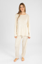 Pijama velour estrellas Marfil