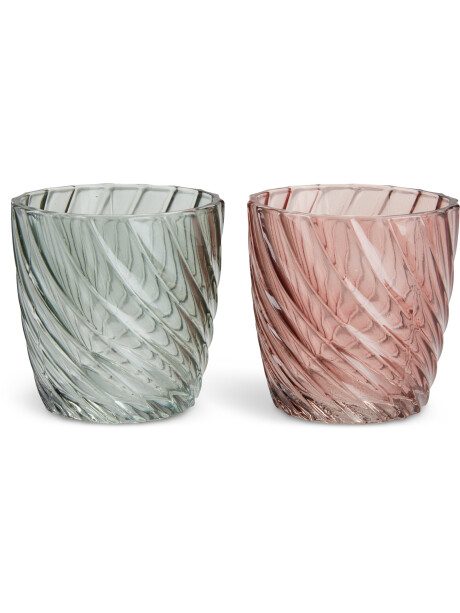 Portavelas VAGN Ø8xA8cm cristal variado Portavelas VAGN Ø8xA8cm cristal variado