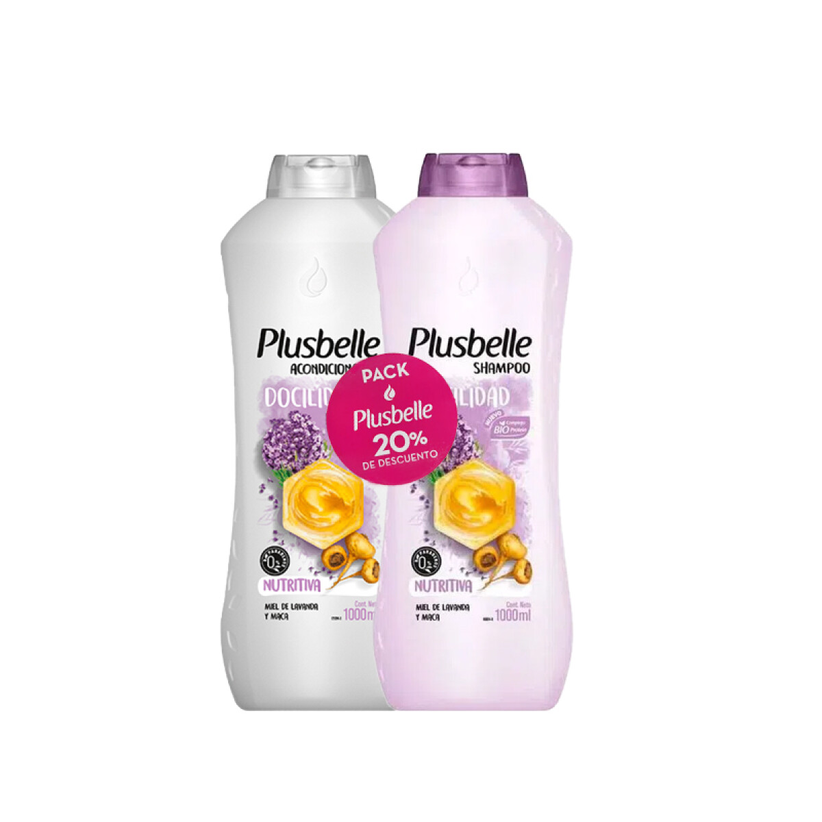 PLUSBELLE PACK 20% Descuento Shampoo + Acondicionador - DOCILIDAD 