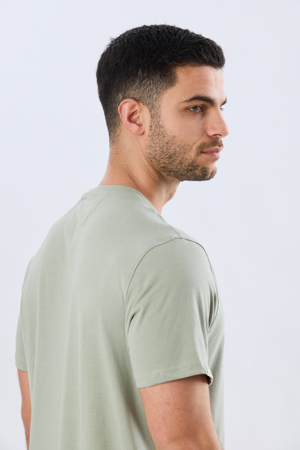 REMERA LISA DE ALGODÓN Pistacho