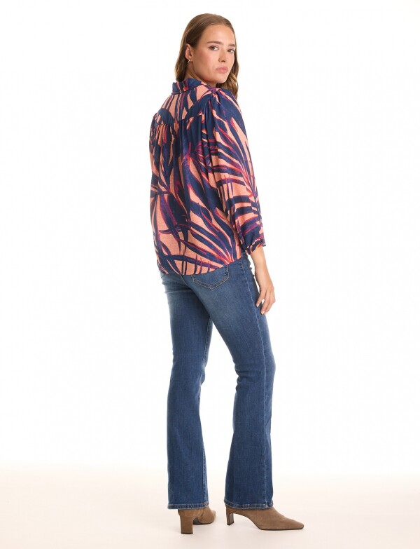Camisa Dolman Printe AZUL/MULTI