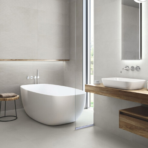 Porcelanato Gris Claro Mate 60X120Cm Piso Pared GAMAS DE GRIS