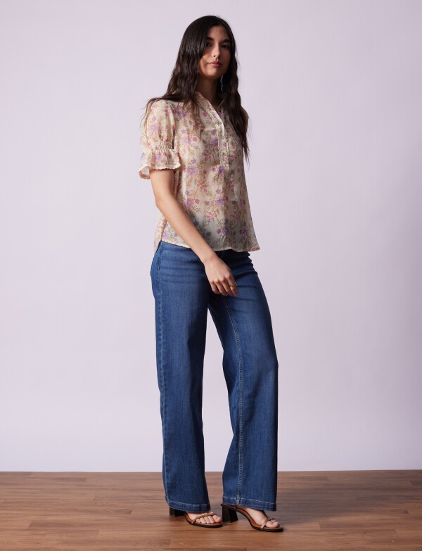 Blusa Printed MULTI/BEIGE