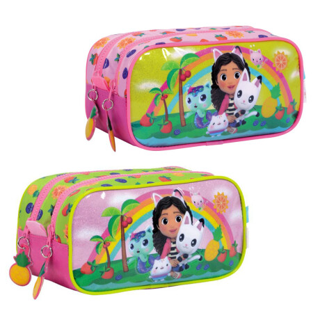 Gabby Dollhouse Cartuchera Doble Rainbow 24x12x9cm Gabby Dollhouse Cartuchera Doble Rainbow 24x12x9cm