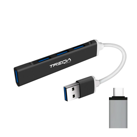 Hub USB TREQA 4 puertos Tipo-C 3.0 Unica