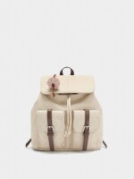 Mochila De Nylon Con Colgante taupe