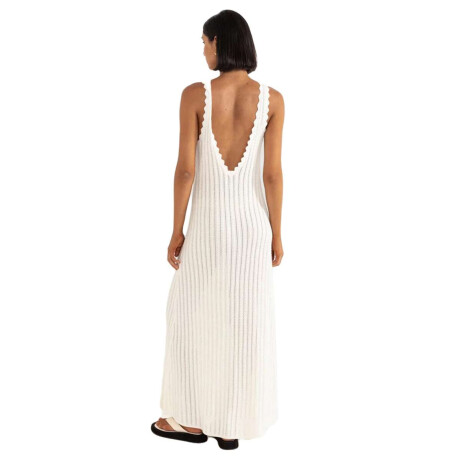 Vestido Rhythm Scallop Knit Maxi Blanco