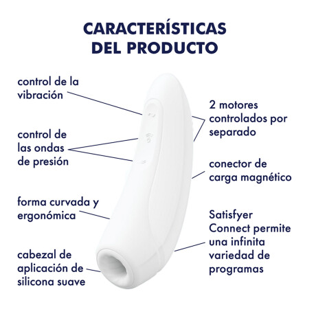 Succionador De Clítoris Satisfyer Curvy 1+ Con App Blanco
