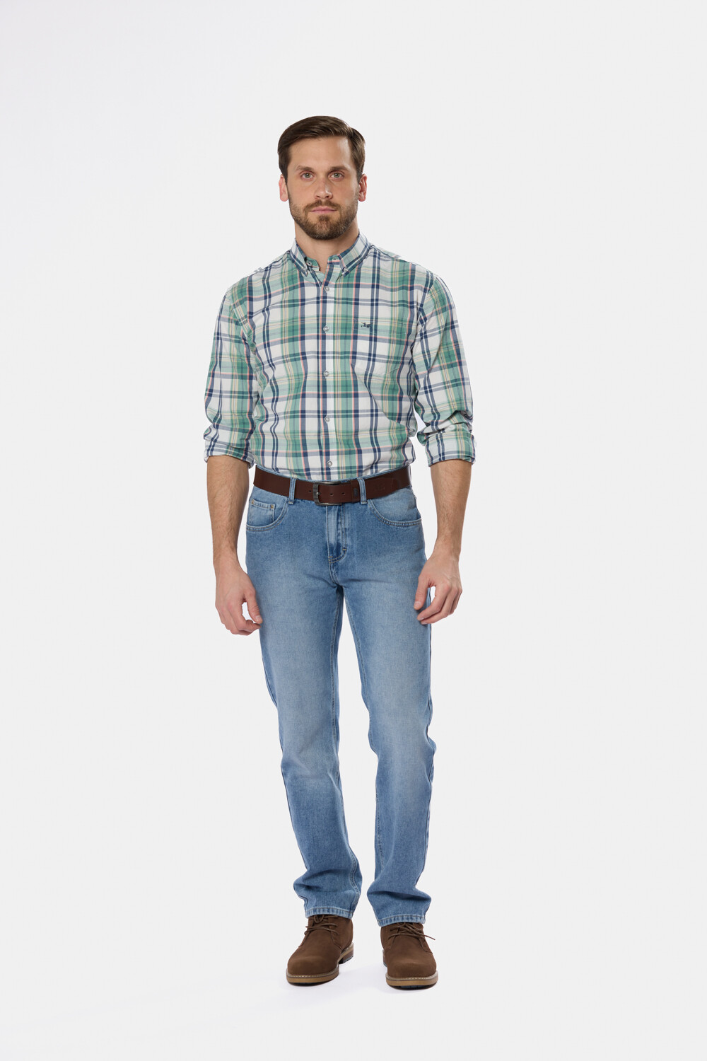 PANTALÓN DE JEAN CLÁSICO Azul claro