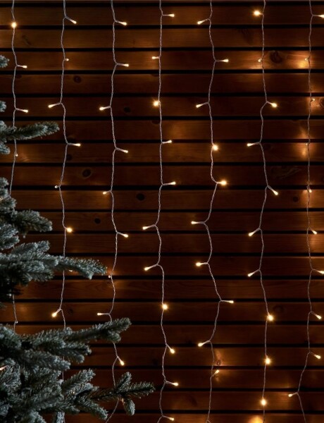 GUIA LUCES CORTINA 200 LED FIJAS CALIDA 2.MT X1MT DE CAIDA. C/T. GUIA LUCES CORTINA 200 LED FIJAS CALIDA 2.MT X1MT DE CAIDA. C/T.