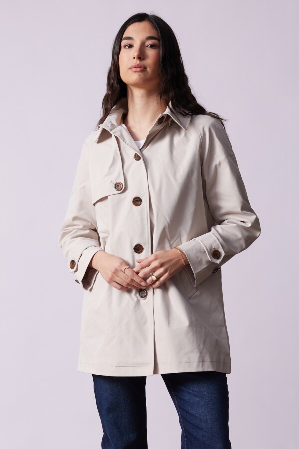Gabardina Impermeable BEIGE CLARO