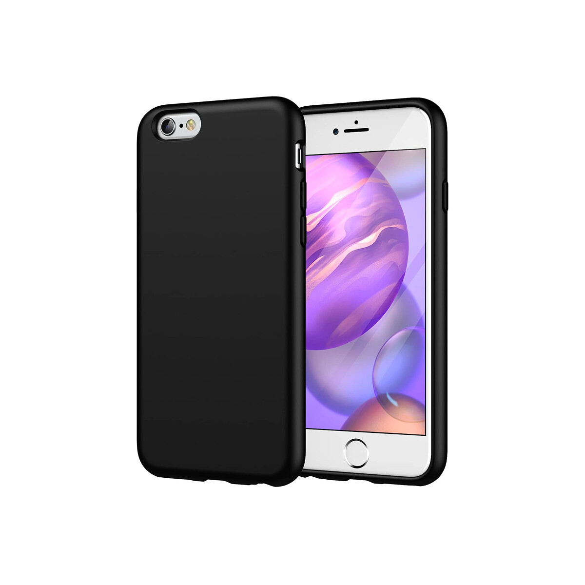 Protector iPhone 6/6S engomado color negro 