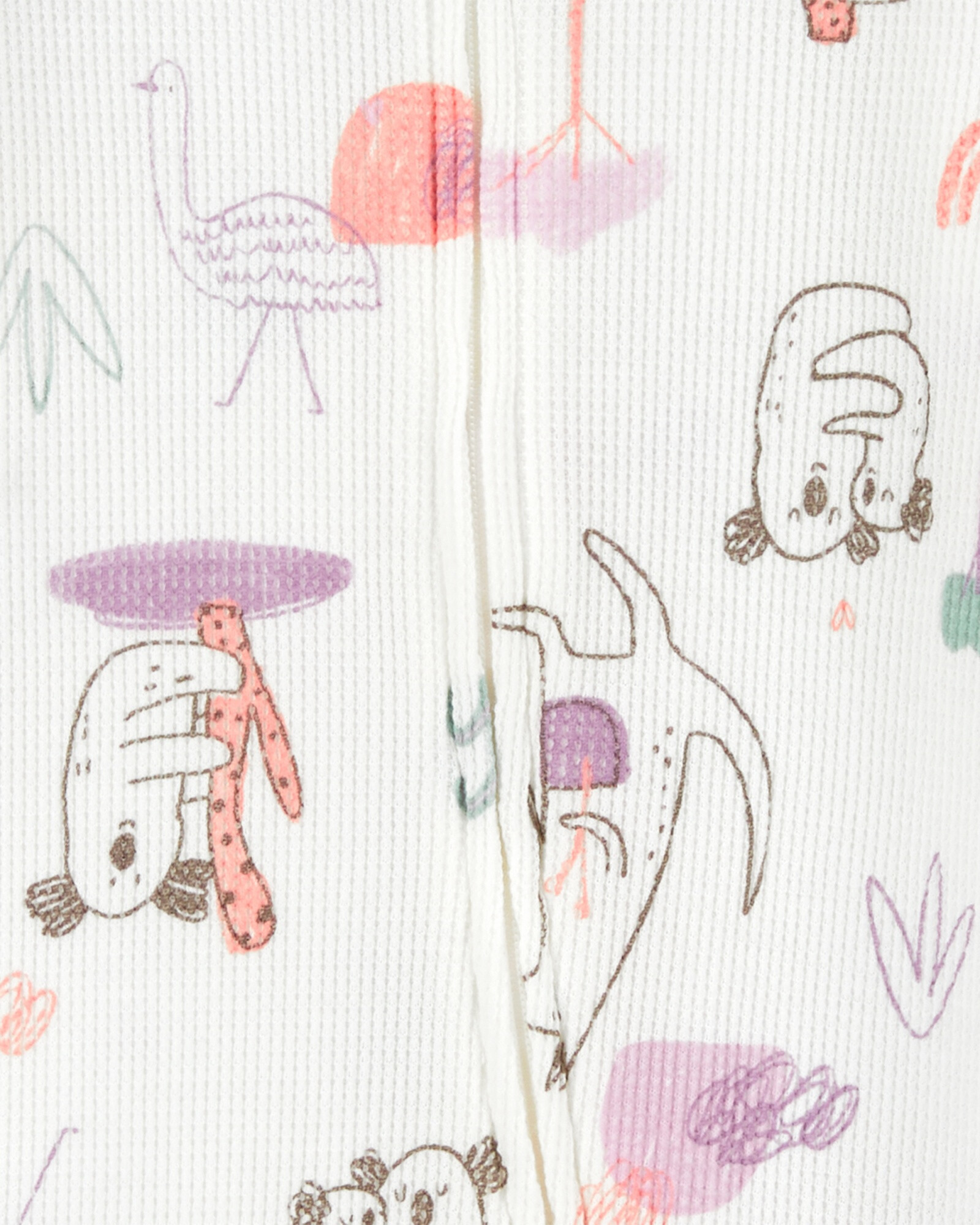 Pijama una pieza de algodón térmico con pie, diseño koala Sin color
