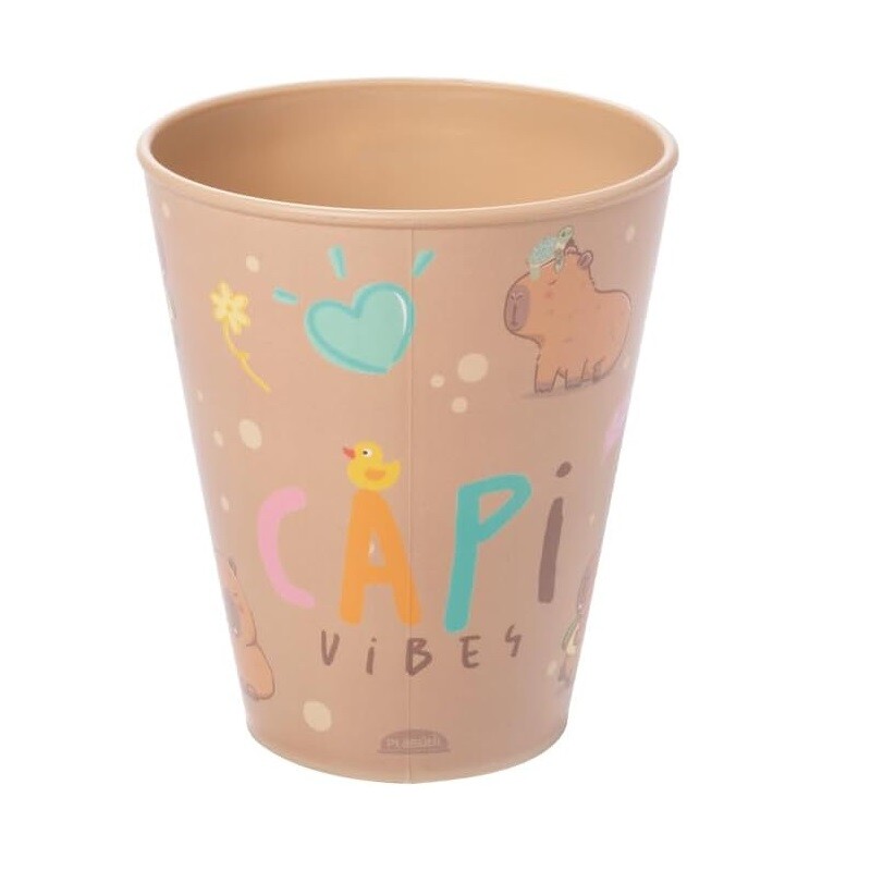 Taza Cónica Capibara 360 ml – Beige/Blanco BAZAR PLASTICO TAZA 360ML CONICA CARPINCHO 17848 - BEIGE/BLANCO