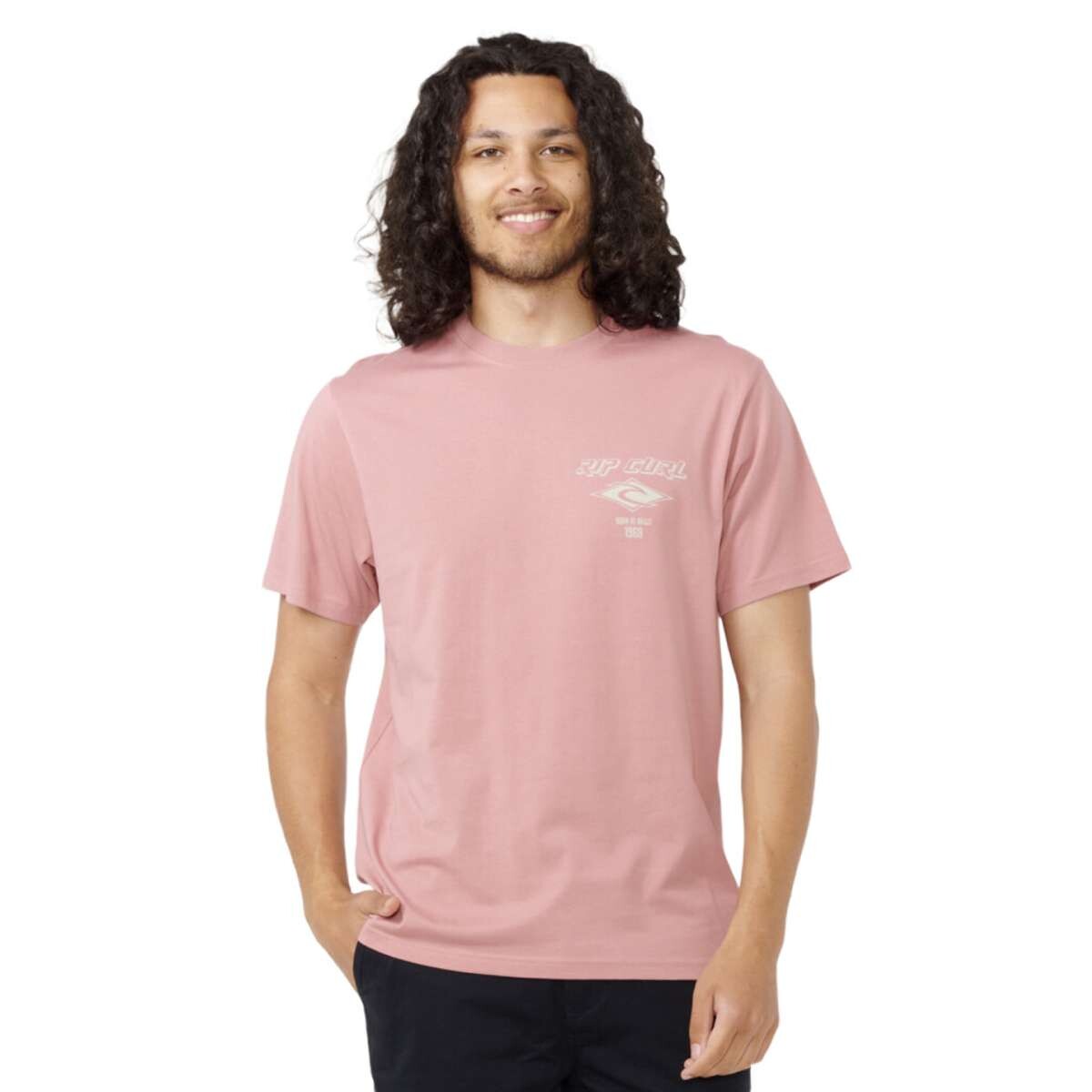 Remera Rip Curl Fade Out Icon - Rosa 