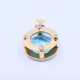 Colgante oro 18k 2 tonos con topacio azul. Colgante oro 18k 2 tonos con topacio azul.