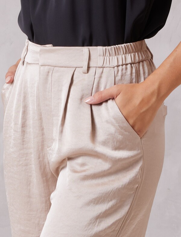 Pantalon Satinado BEIGE