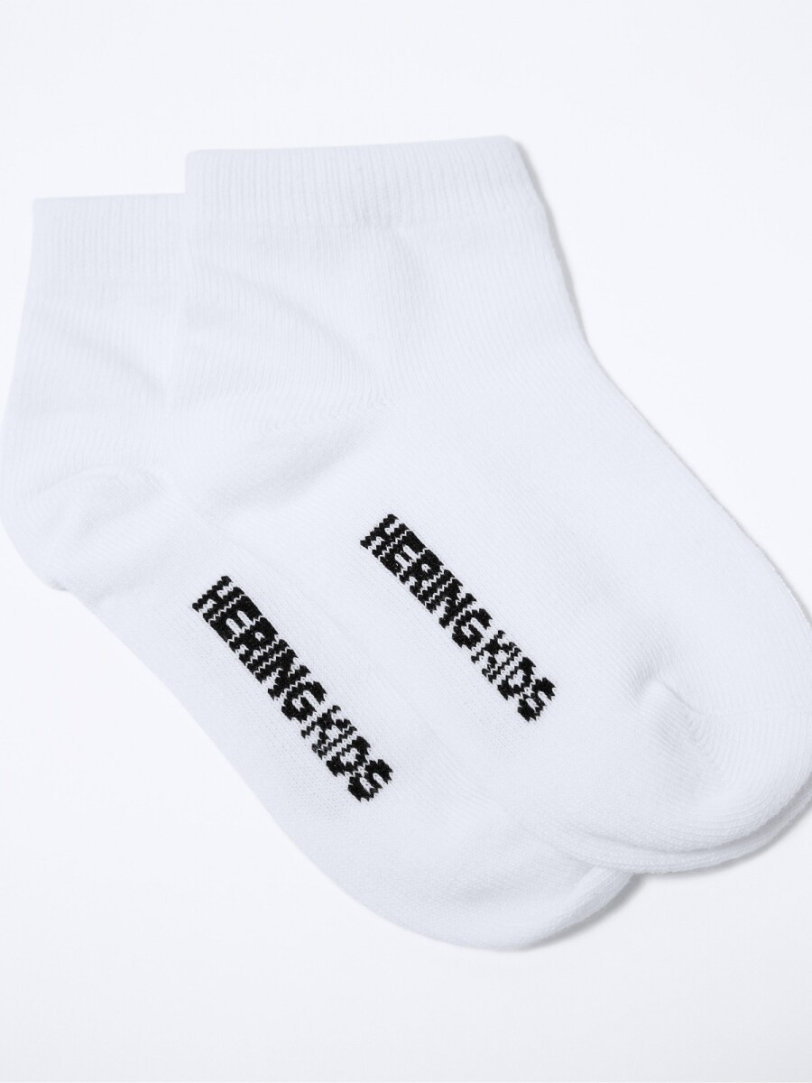 KIT DE 3 PARES DE MEDIAS UNISSEX - BLANCO 