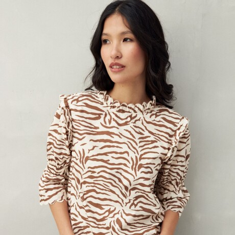 BLUSA SUZETTE Almendra