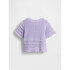 COTTON SS MIXED STITCH SWEATER ORCHID 207