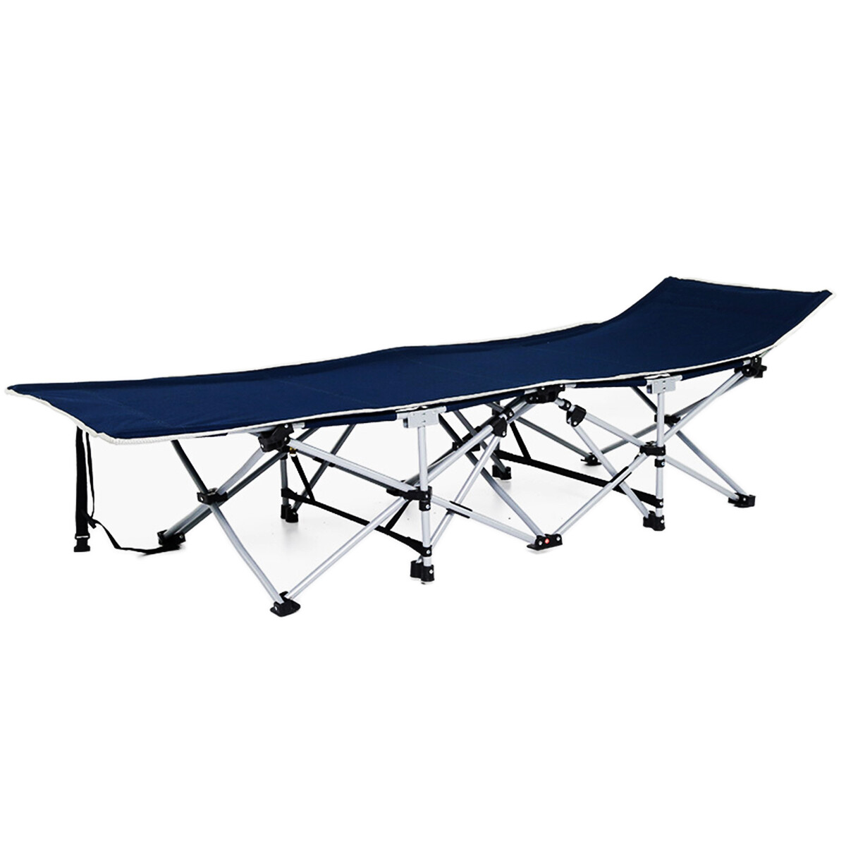 Catre plegable reforzado 160 kg + Bolso camping - AZUL 