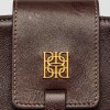 Cartera al hombro Paris en cuero liso Chocolate