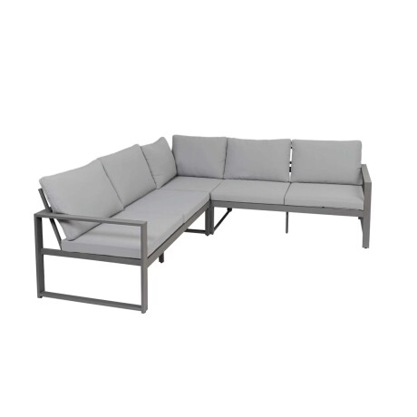 JUEGO DE COMEDOR ALUMINIO GRIS SIRACUSA (1+2+1)