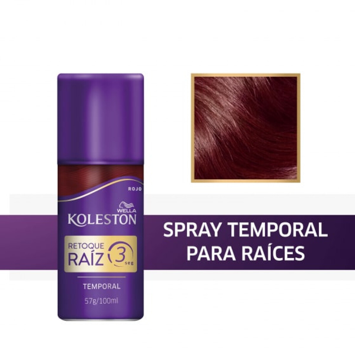 Tinta Koleston Retoque de Raíz 3 Rojo Aerosol 100ml – Cobertura Profesional