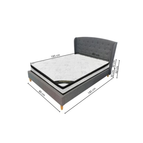 Sommier 1 Plaza Hamptons Mercury Con Respaldo 80x185 Sommier 1 Plaza Hamptons Mercury Con Respaldo 80x185