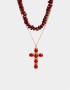 Collares Cortos Religioso Collar Corto Con Cruz - Dorado