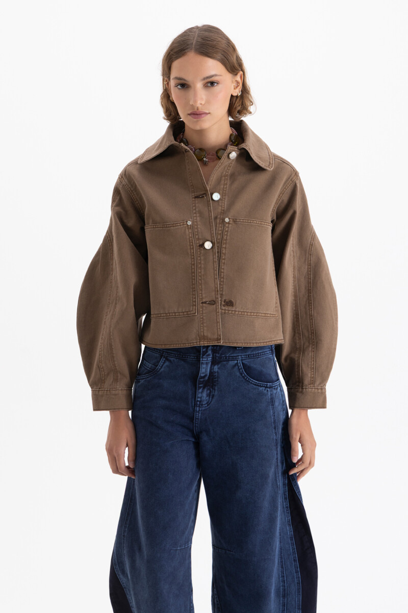 CHAQUETA WOOD Marron